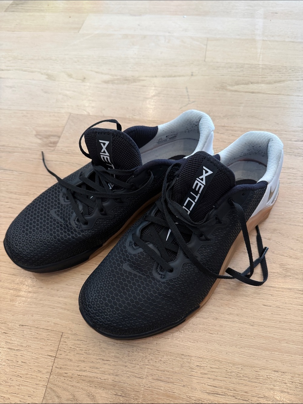 Nike Black White & Gum Metcon Training Shoes